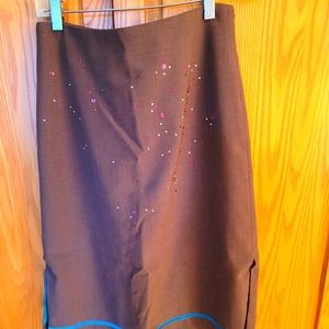 Embellished slim skirt